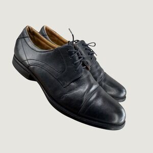 Florsheim Cap Toe Oxford Shoes 13D Black Leather Comfortech Ortholite 11568-001